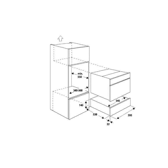 60x15 cm Warmhoudlade | Bertazzoni