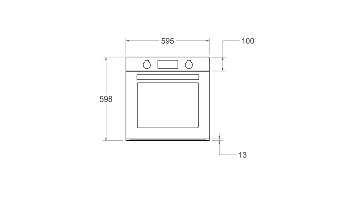 60cm Multifunctie oven 11 functies tiptoets, TFT display | Bertazzoni