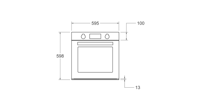 60cm Multifunctie oven 9 functies, LED display | Bertazzoni