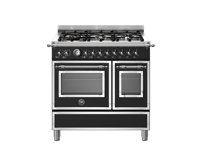 90 cm 6-Brander elektrische oven top line | Bertazzoni - Nero Mat