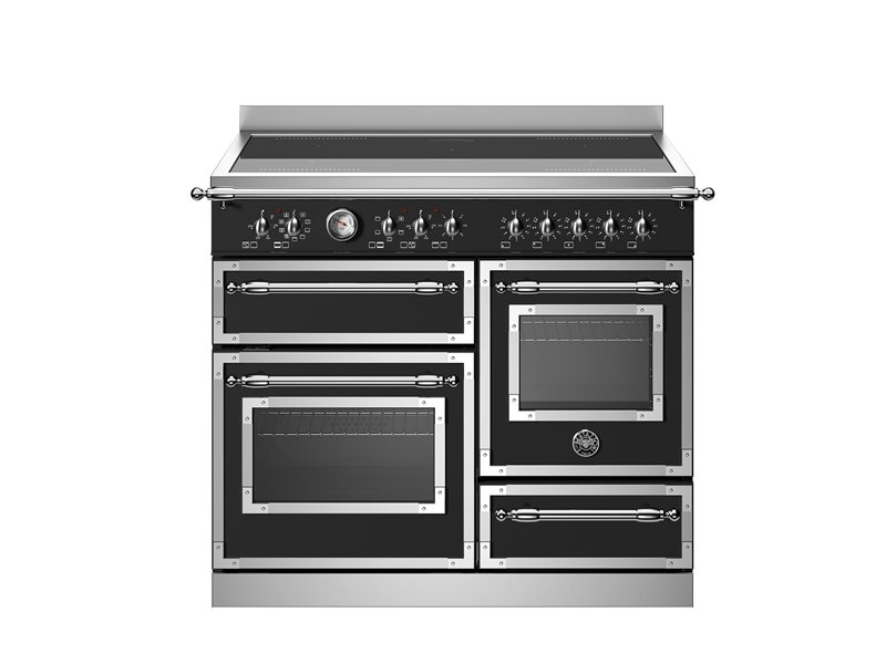 100 cm inductie top, triple elektrische oven | Bertazzoni - Nero Mat