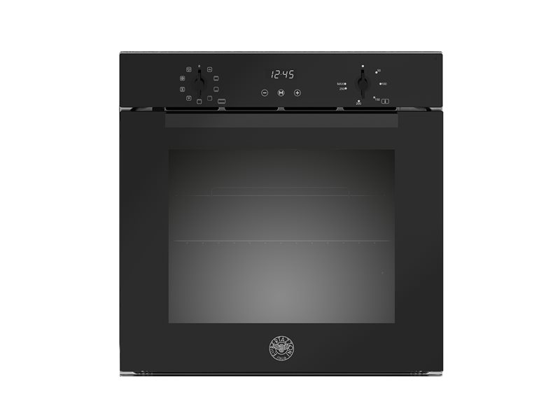 60cm Multifunctie oven 9 functies, LED display | Bertazzoni - Black glass