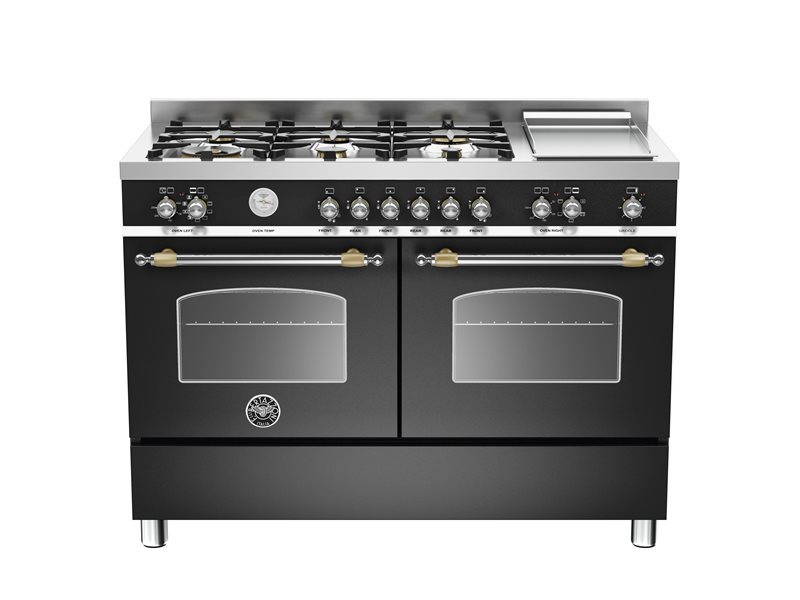 Super 120 cm 6-Branders + Kookplaat, Elektrische Dubbele Oven | Bertazzoni GR-56
